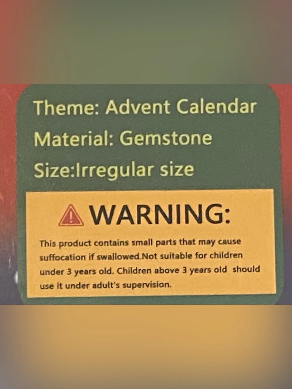 Christmas Crystal Advent Calendar, 24-Day New